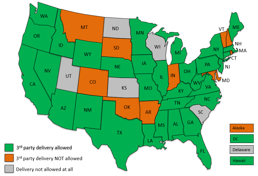 3rd party alcohol delivery allowed map